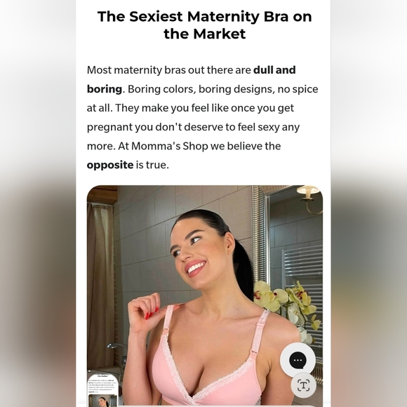 (2) Momma's Shop Comfy 2-in-1 Nursing & Maternity Bras. 1 Pink/1 Peach. XL. NWT. - Picture 8 of 15